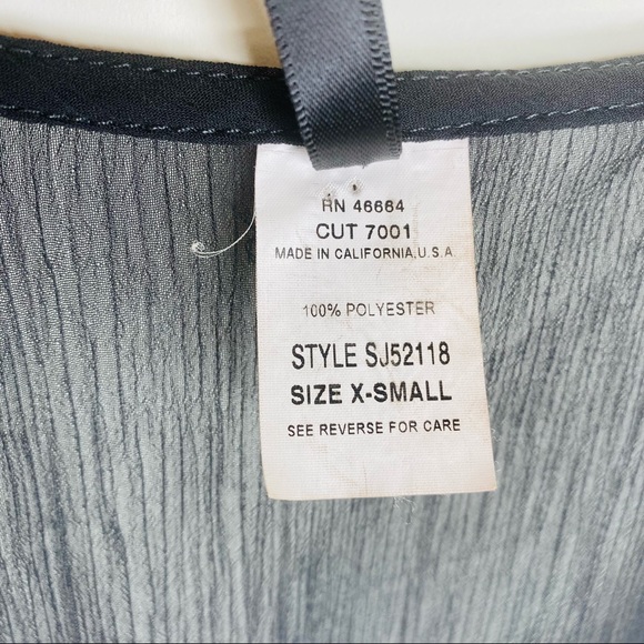 St. John Swim Suit Cover Up Chiffon Sheer Sequin Bead Tie Waist Beach Pool Black - Picture 9 of 10